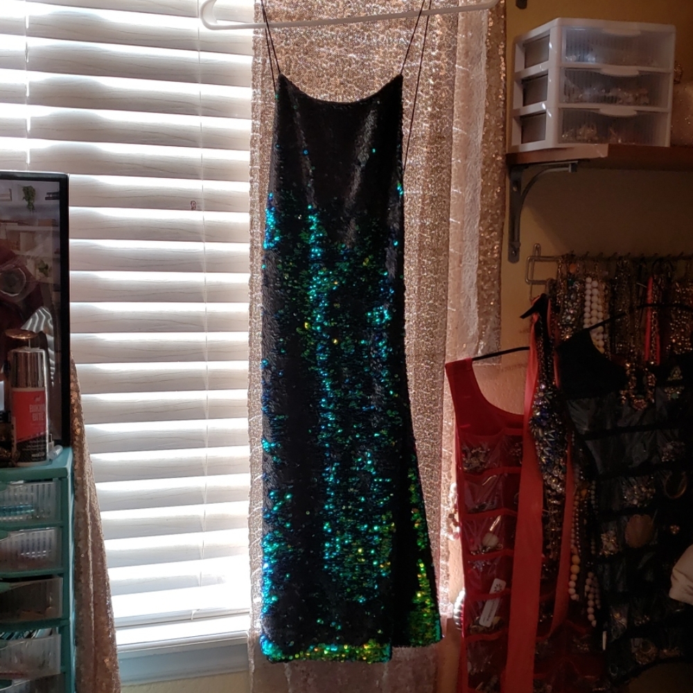 Irridesent sequin dress